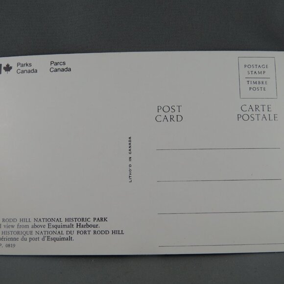 Vintage Postcard - Parks Canada Fort Rodd Esquimalt Harbor - Parks Canada - Picture 2 of 4